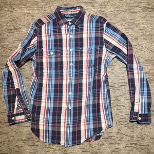 Polo Ralph Lauren Men's Plaid Shirt - Navy, Red, White